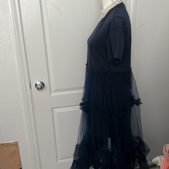 ANNAKIKI BLUE TULLE DRESS SMALL - Picture 9 of 11